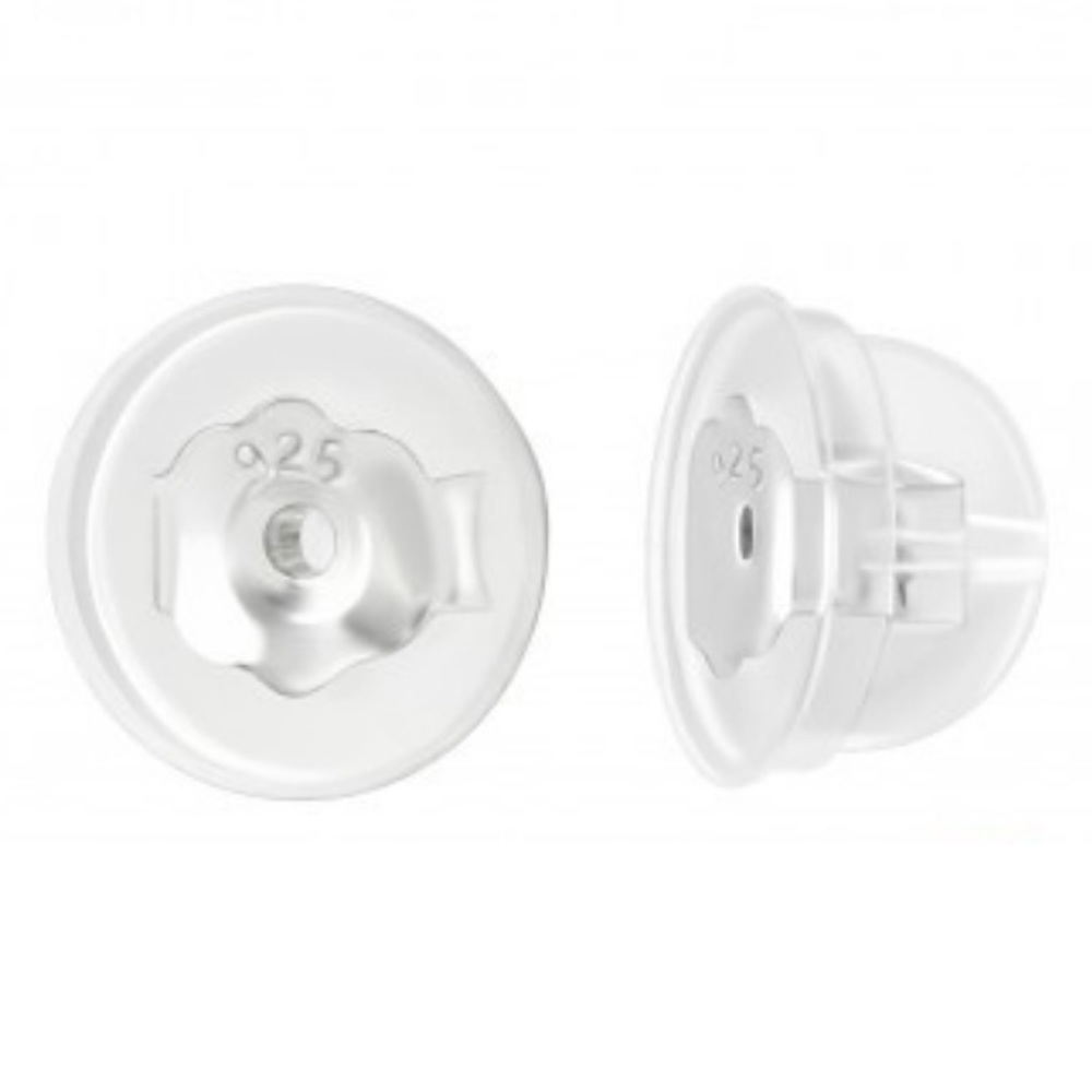 Sterling Silver Earring Back Silicone Coated Butterfly Back​​